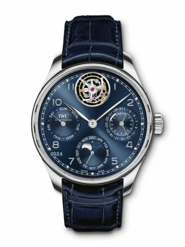 IWC Portuguese Perpetual Calendar Tourbillon Platinum / Blue IW5045-06 (IW504506)